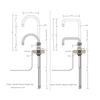 Quooker Kokendwaterkraan Classic Nordic Single Tap Square RVS