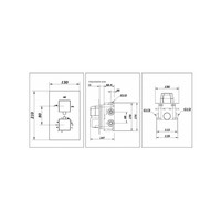 Douchekraan Inbouw Best Design Stylmo Thermostaatkraan 2-weg Mat Zwart (incl. inbouwdeel)