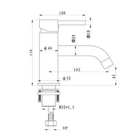 Wastafelmengkraan Best Design Deal 15.6 cm 1-hendel Mat Zwart