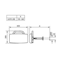 Rugleuning Handicare Linido Aangepast Sanitair 40x26,5 cm Kunststof Wit