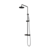 Regendouche Brauer Black Showerpipe met Thermostaat 20cm Mat Zwart