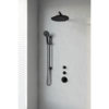 Brauer Thermostatisch Inbouwdoucheset Brauer Black 30cm Hoofddouche Wandarm 3 Standen Handdouche op Glijstang Mat Zwart