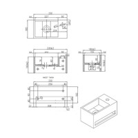 Fontein Best Design Mona-Black 33x18x16 cm incl. Handdoekhouder Rechts Solid Surface Mat Zwart