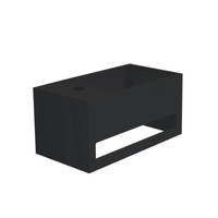 Fontein Best Design Mona-Black 33x18x16 cm incl. Handdoekhouder Links Solid Surface Mat Zwart