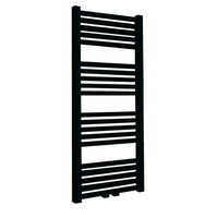 Sierradiator Tower 182x60 cm Mat Zwart Midden Onderaansluiting