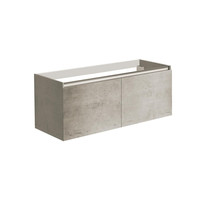 Onderkast Allibert Pesaro 120x46x47,2 cm Soft-Close Deuren Licht Beton (wastafel optioneel)