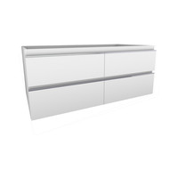 Onderkast Wiesbaden Sigid 120x46x58 cm MDF Hoogglans Wit (4 lades)