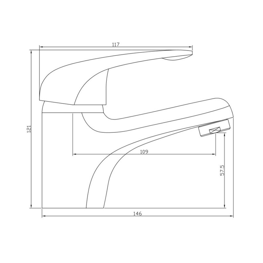 Wastafel Mengkraan Schutte Magna Chroom