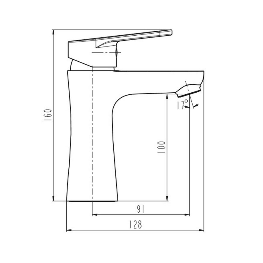 Wastafel Mengkraan Schutte Pico Chroom