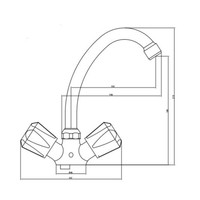 Wastafel Mengkraan Schutte Brillant Chroom