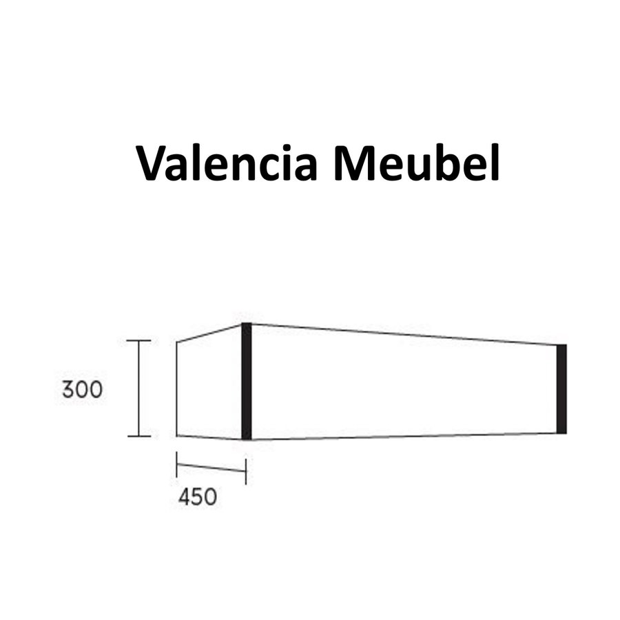 Badmeubel AQS Valencia Carrara Mat 100 cm met Twee Lades Solid Surface (zes varianten)