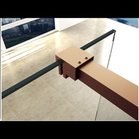 AQS Inloopdouche Pro Line Rookglas Geborsteld Brons Koper Profiel en Stang (ALLE MATEN)