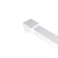 AQS Inloopdouche Pro Line Helder Glas Mat Wit Profiel en Stabilisatiestang (ALLE MATEN)