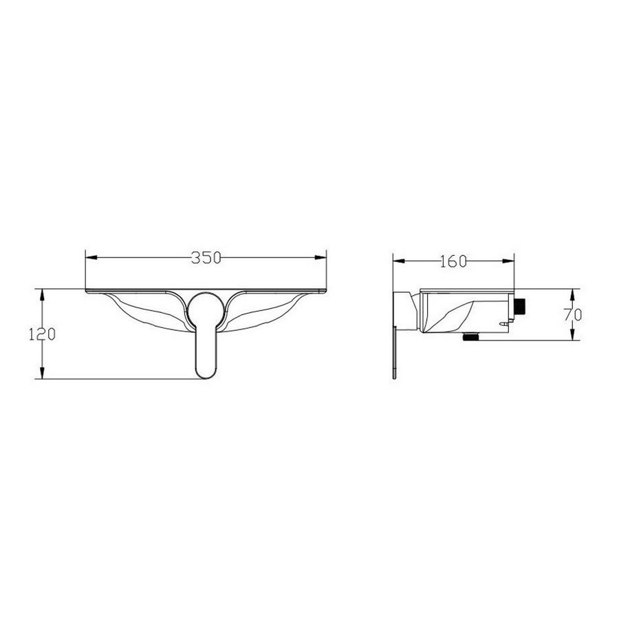 Douchemengkraan Schutte Waterway met Planchet Chroom Wit