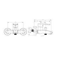 Opbouw Badkraan Sapho Trevia Mengkraan 1-hendel 9.4 cm Chroom