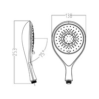 Handdouche Schutte Tropic 5 Functies Chroom