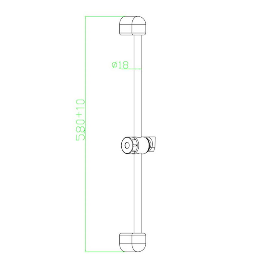 Douchestang Schutte Stella 58cm Chroom