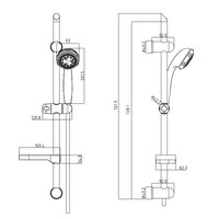 Doucheset Schutte Fresh 8 Functies 76cm Stang Chroom