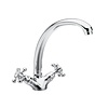 Sapho Wastafelmengkraan Sapho Antea 2-knop Gebogen Uitloop 20 cm Chroom
