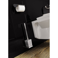 Toiletborstelhouder Sapho Soul Hangend Vierkant 8.8x41.5x8.6 cm Chroom