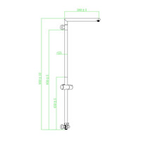 Glijstang Schutte Marseille 95cm Chroom