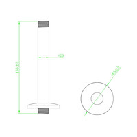 Dekaansluiting Schutte Dijon 15.5cm Chroom