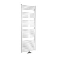 Handdoekradiator Sapho Aqualine Gebogen 65x174.1 cm Wit