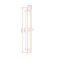 Glijstang Sapho Daniela Rond met Glijstuk 90 cm Chroom