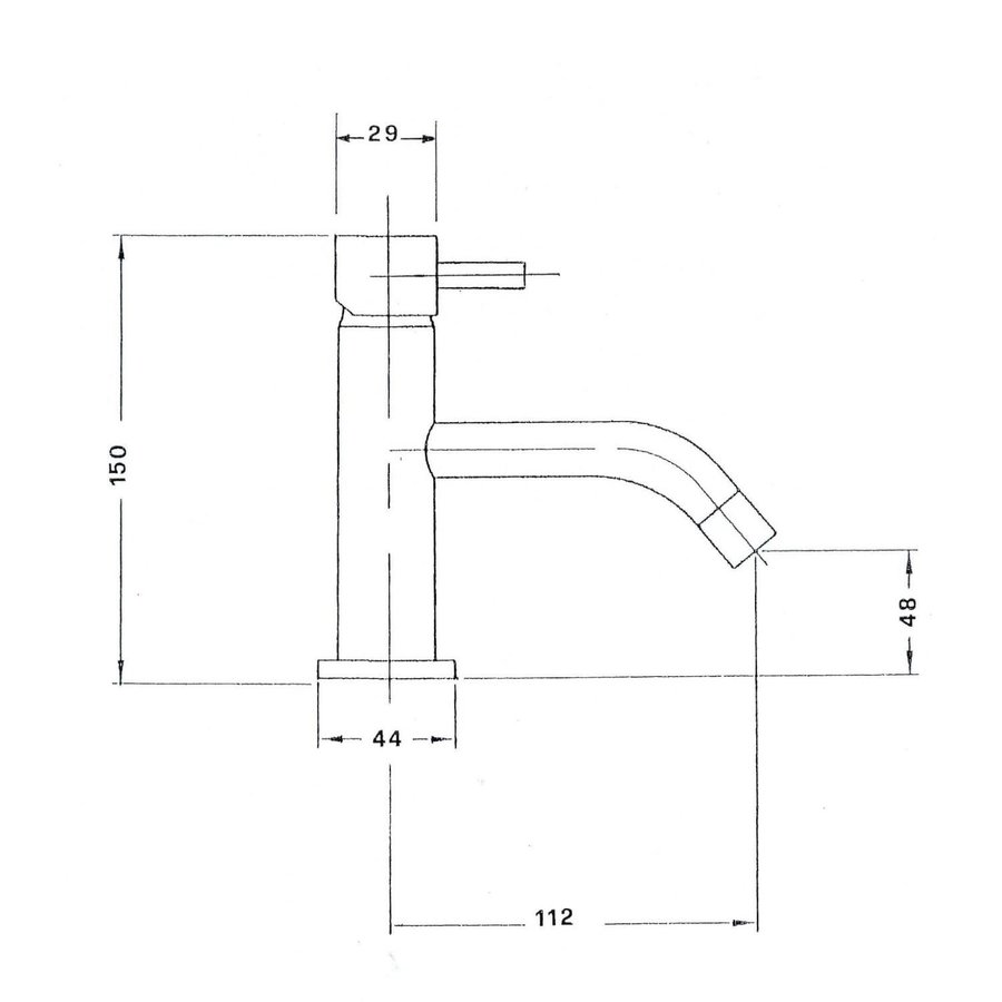 Wastafelmengkraan Sapho Rhapsody 1-hendel Gebogen 15 cm Chroom