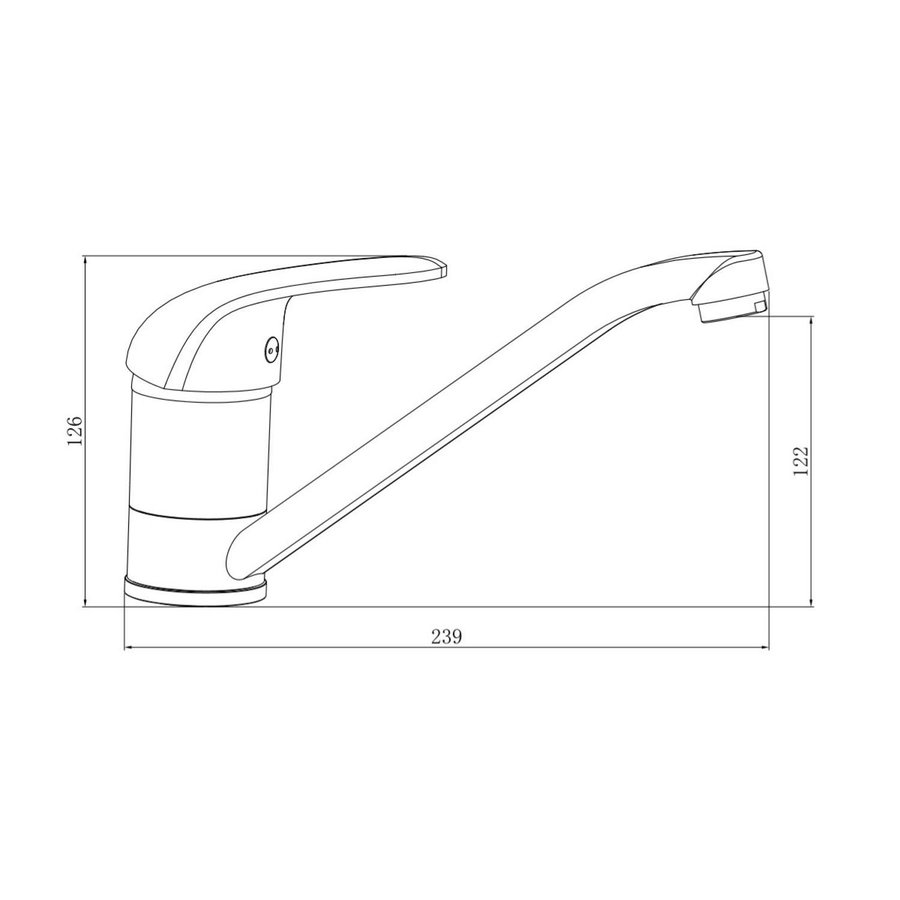 Keukenmengkraan Schutte Falcon Draaibare Uitloop Lage Druk Chroom