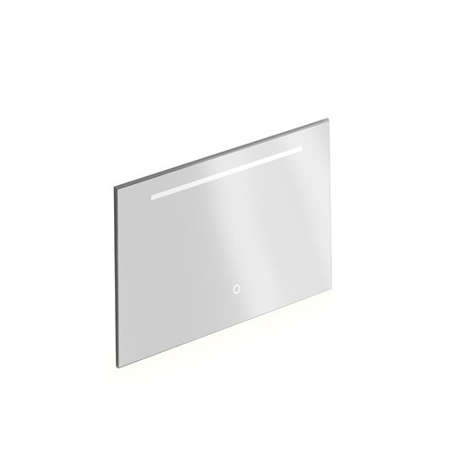 Badkamerspiegel Xenz Bardolino 100x70 cm met Horizontale Verlichtingsbaan en Spiegelverwarming 