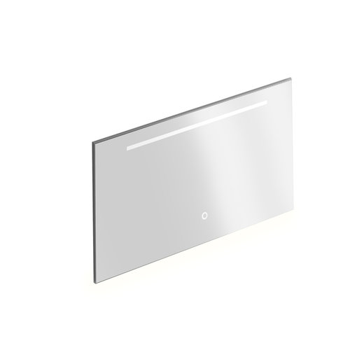 Badkamerspiegel Xenz Bardolino 120x70 cm met Horizontale Verlichtingsbaan en Spiegelverwarming 