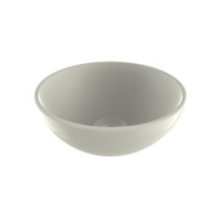 Waskom Opbouw Plieger Mini Round 26x12 cm Keramiek Glanzend Wit