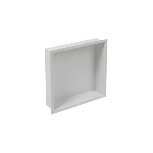 Inbouwnis Plieger Inbox Wand Met Flens 30x30x7.5cm Waterproof Wit 