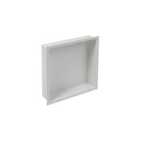 Inbouwnis Plieger Inbox Wand Met Flens 30x30x7.5cm Waterproof Wit