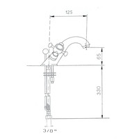 Wastafelmengkraan Sapho Antea 2-knop Uitloop 6.5 cm Chroom (incl. clickwaste)