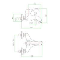 Opbouw Badkraan Sapho KirkÃƒÂ© Mengkraan 1-hendel 11.5 cm Chroom