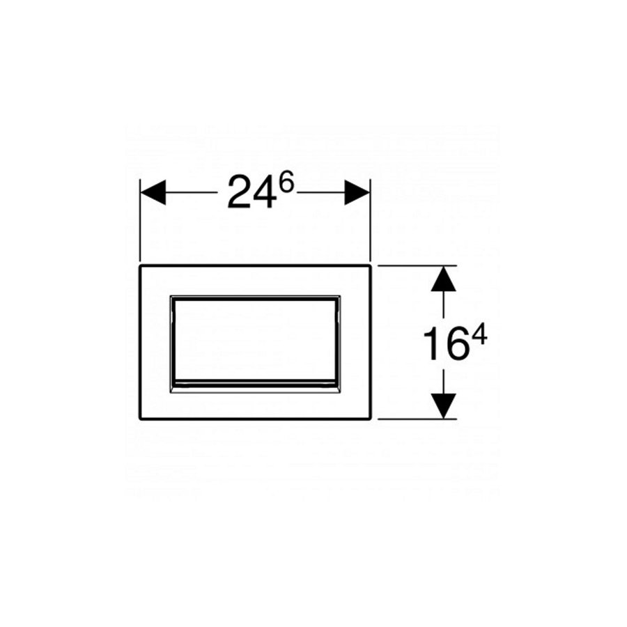 Bedieningsplaat Geberit Sigma 30 Spoel-Stop-Spoeling Met Glansverchroomde Designstrook Mat Wit