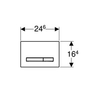 Bedieningsplaat Geberit Sigma 50 DF Spiegelend Rookglas