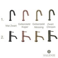 Salenzi Fonteinset Spy 45x20 cm Mat Wit (Keuze uit 8 kranen in 4 kleuren)