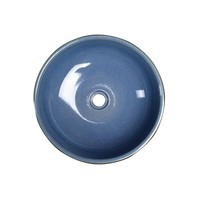 Waskom Sapho Priori Rond 41x15 cm Keramiek Decor Blauw / Grijs