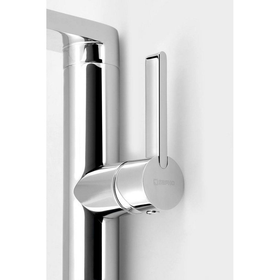 Wastafelmengkraan Sapho Stork 1-hendel Uitloop Recht 27.3 cm Chroom