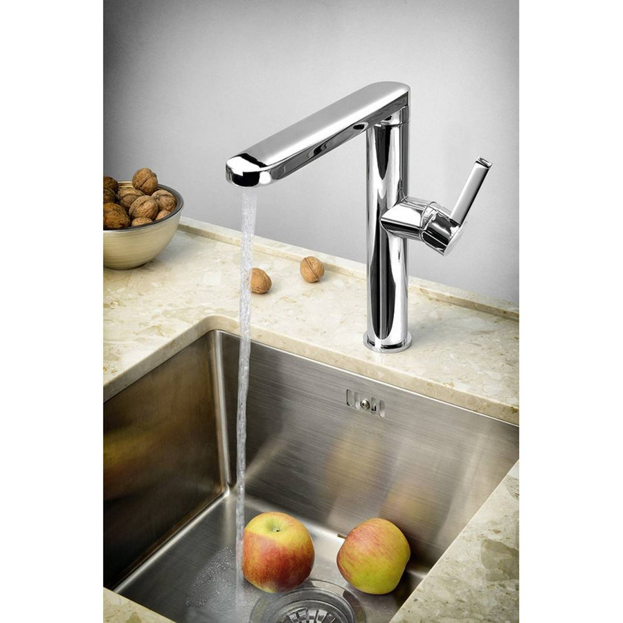 Wastafelmengkraan Sapho Stork 1-hendel Uitloop Recht 27.3 cm Chroom