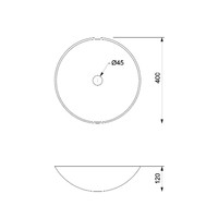 Waskom Sapho Blok Rond 40x12 cm Steen Mat Bruin