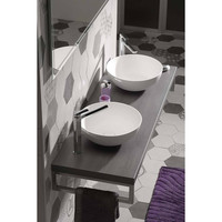 Waskom Sapho Thin Rond 39x14.5 cm Solid Surface Wit