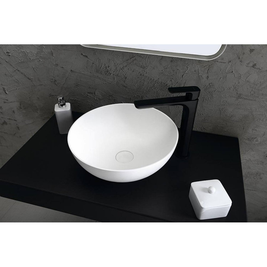 Waskom Sapho Thin Rond 39x14.5 cm Solid Surface Wit