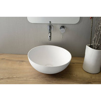 Waskom Sapho Thin Rond 39x14.5 cm Solid Surface Wit