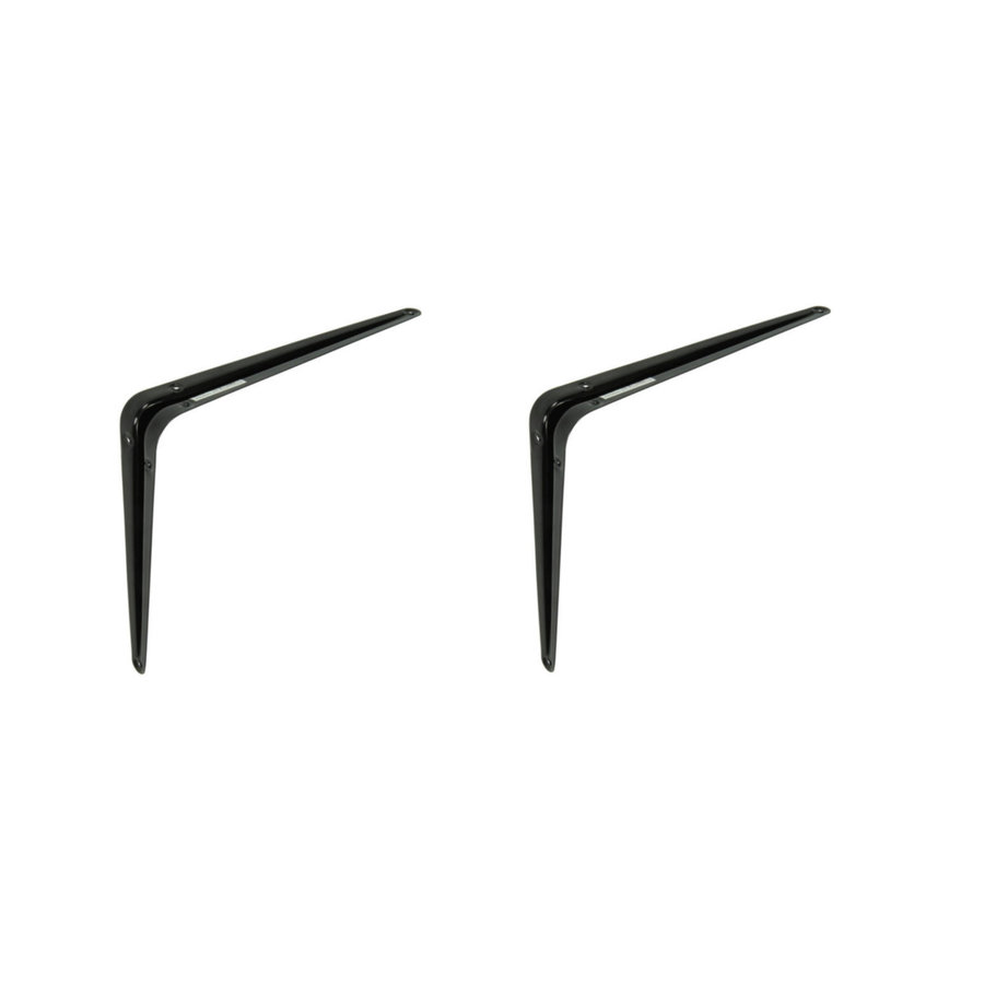 Wastafelconsole Stelbaar 42 cm Mat Zwart (set van 2)