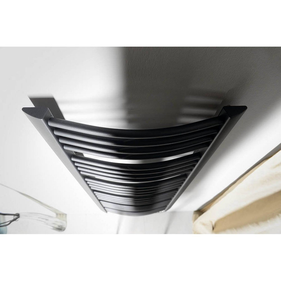 Handdoekradiator Sapho Egeon Gebogen 59.5x123.8 cm Antraciet