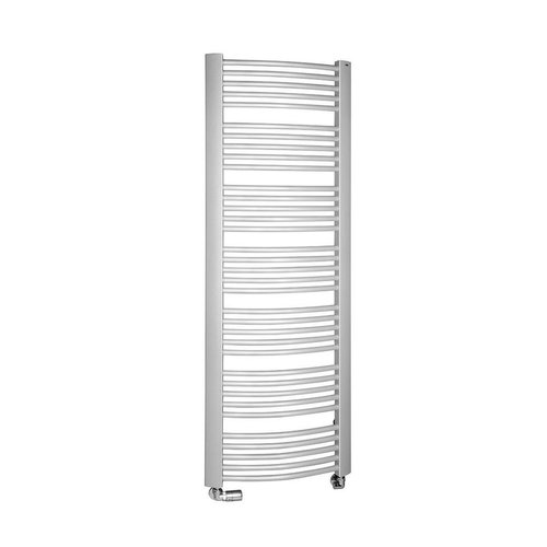 Handdoekradiator Sapho Egeon Gebogen 59.5x174.2 cm Zilver 